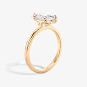 Marquise Cut - Plain Band - 6 Prong Classic Ring - 14 K Gold