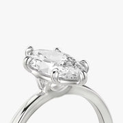 Marquise Cut - Plain Band - 6 Prong Classic Ring - 18 K Gold