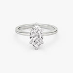 Load image into Gallery viewer, Marquise Cut - Plain Band - 6 Prong Classic Ring - 14 K Gold
