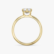 Marquise Cut - Plain Band - 6 Prong Classic Ring - 14 K Gold