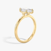 Marquise Cut - Plain Band - 6 Prong Classic Ring - 14 K Gold