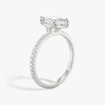 Load image into Gallery viewer, Marquise Cut - Pave Band - 6 Prong Classic Ring - 14 K Gold
