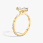 Load image into Gallery viewer, Marquise Cut - Pave Band - 6 Prong Classic Ring - 14 K Gold
