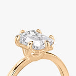 Load image into Gallery viewer, Emerald Cut - Plain Band - 6 Prong Classic Ring - 18 K Gold
