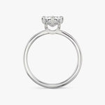 Load image into Gallery viewer, Emerald Cut - Plain Band - 6 Prong Classic Ring - 18 K Gold
