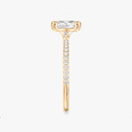 Load image into Gallery viewer, Cushion Cut - Pave Band - 6 Prong Classic Ring - 18 K Gold
