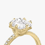 Load image into Gallery viewer, Lab Diamond Radiant Cut - Pave Band - 6 Prong Classic Ring