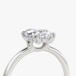 Load image into Gallery viewer, Marquise Cut - Plain Band Hidden Halo - Classic Engagement Ring- 14 K Gold

