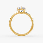 Load image into Gallery viewer, Pear Cut - Plain Band - Classic Engagement Ring- 14 K Gold
