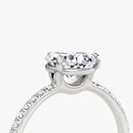 Load image into Gallery viewer, Pear Cut - Pave Band - Classic Engagement Ring- 14 K Gold
