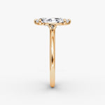 Load image into Gallery viewer, Marquise Cut - Plain Band - Classic Engagement Ring- 18 K Gold
