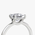 Load image into Gallery viewer, Princess Cut - Plain Band - Classic Engagement Ring- 18 K Gold
