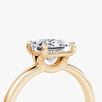 Load image into Gallery viewer, Princess Cut - Plain Band - Classic Engagement Ring- 18 K Gold

