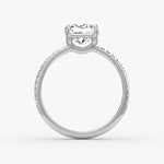 Load image into Gallery viewer, Princess Cut - Pave Band - Classic Engagement Ring- 18 K Gold
