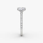 Load image into Gallery viewer, Princess Cut - Pave Band - Classic Engagement Ring- 18 K Gold
