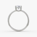 Load image into Gallery viewer, Radiant Cut - Pave Band - Classic Engagement Ring- 18 K Gold
