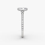 Load image into Gallery viewer, Radiant Cut - Pave Band - Classic Engagement Ring- 18 K Gold
