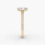 Load image into Gallery viewer, Radiant Cut - Pave Band - Classic Engagement Ring- 18 K Gold
