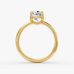 Load image into Gallery viewer, Cushion Cut - Plain Band - Classic Engagement Ring- 18 K Gold
