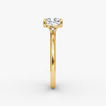 Load image into Gallery viewer, Cushion Cut - Plain Band - Classic Engagement Ring- 18 K Gold
