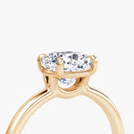 Load image into Gallery viewer, Cushion Cut - Plain Band - Classic Engagement Ring- 18 K Gold
