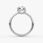 Load image into Gallery viewer, Round Cut - Plain Band - Classic Engagement Ring- 18 K Gold
