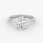 Load image into Gallery viewer, Oval Cut - Plain Band - Classic Engagement Ring- 14 K Gold
