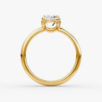 Load image into Gallery viewer, Oval Cut - Plain Band - Classic Engagement Ring- 14 K Gold
