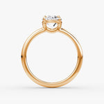 Load image into Gallery viewer, Oval Cut - Plain Band - Classic Engagement Ring- 14 K Gold
