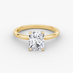 Load image into Gallery viewer, Radiant Cut - Plain Band - Classic Engagement Ring- 14 K Gold
