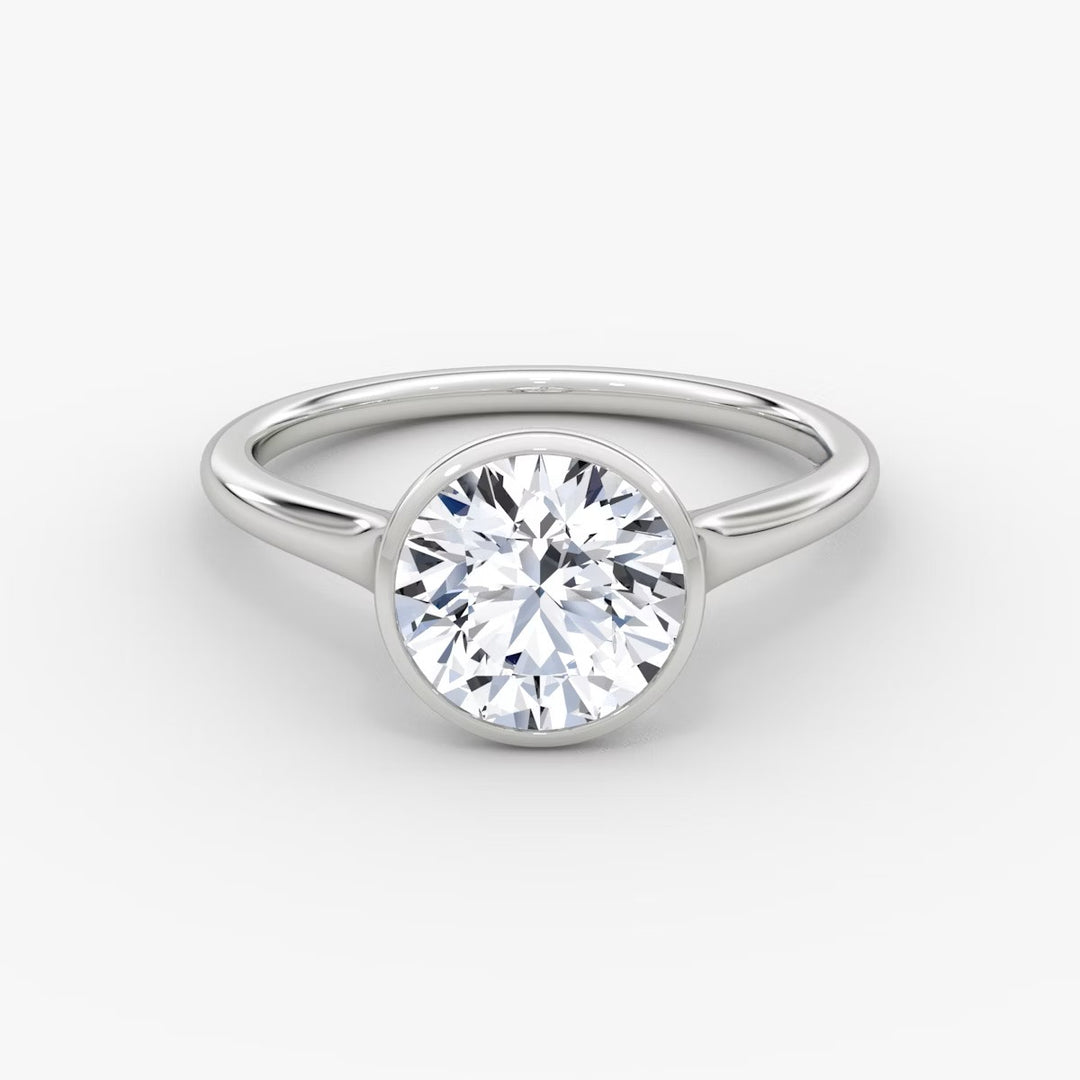 Round Cut - Bezel Ring