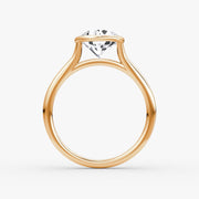 Round Cut - Bezel Ring - 14 K Gold