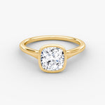 Load image into Gallery viewer, Cushion Cut - Bezel Ring
