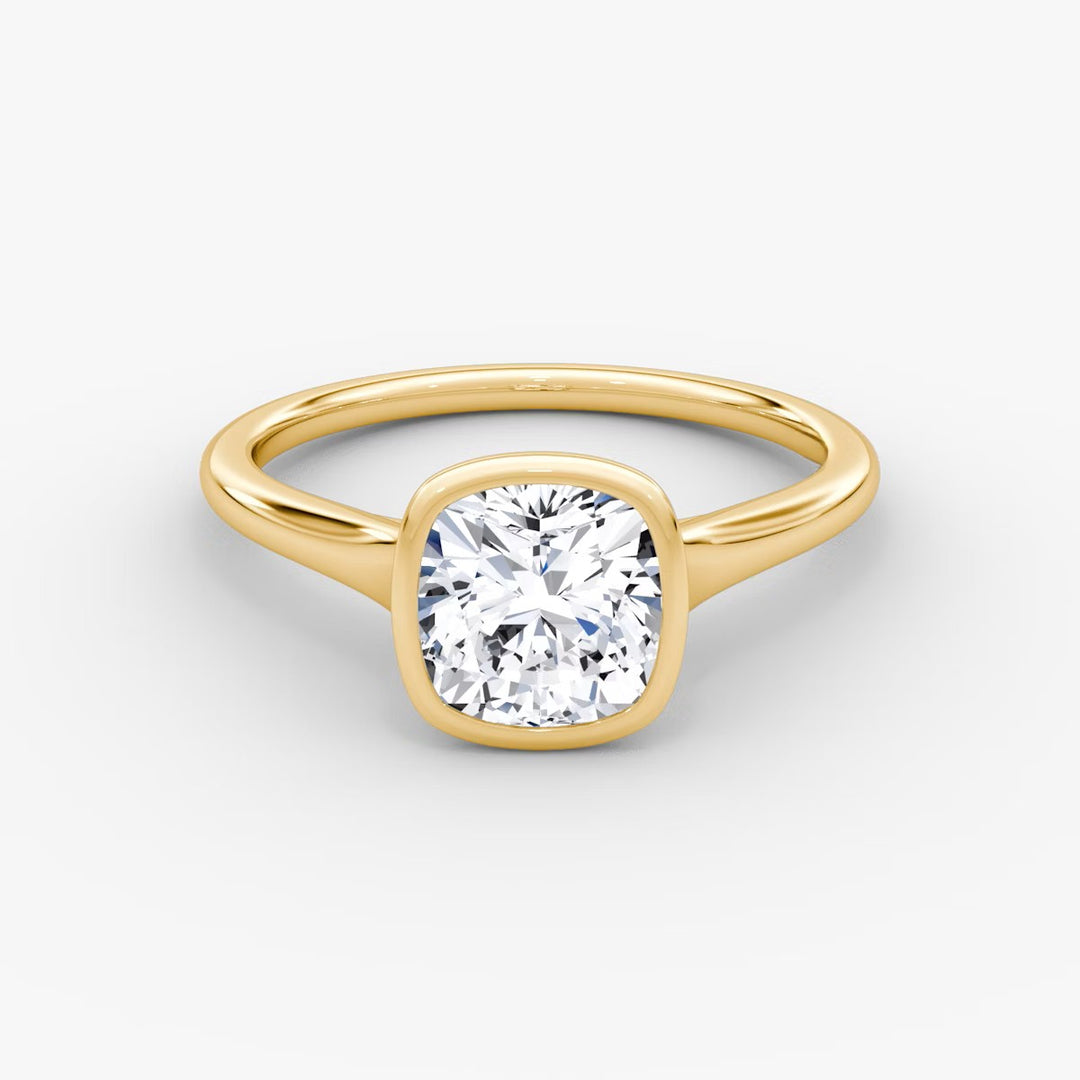 Cushion Cut - Bezel Ring