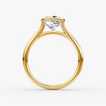 Load image into Gallery viewer, Cushion Cut - Bezel Ring - 14 K Gold
