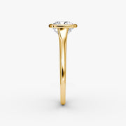 Cushion Cut - Bezel Ring - 14 K Gold