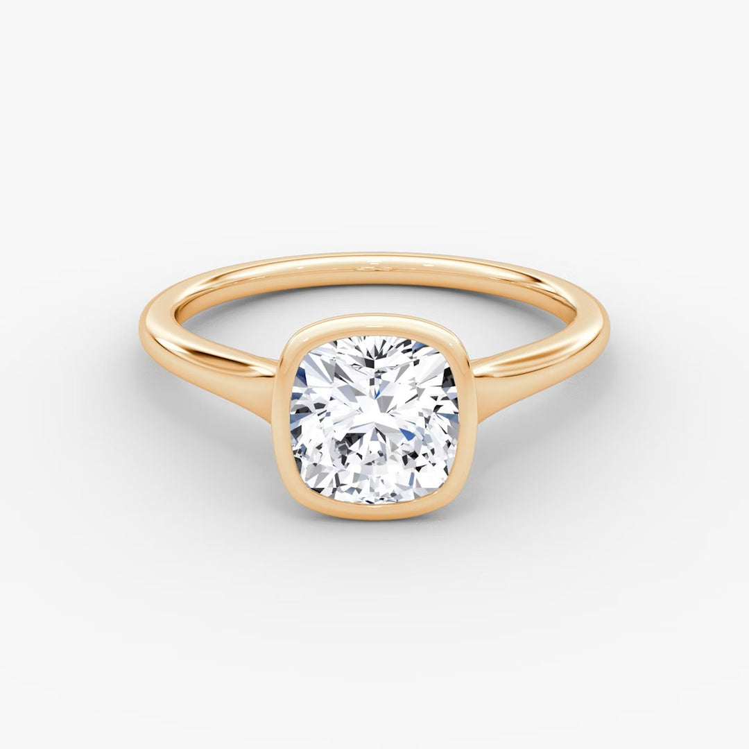 Cushion Cut - Bezel Ring