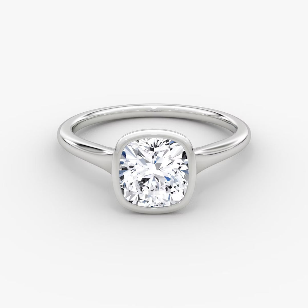 Cushion Cut - Bezel Ring