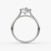 Cushion Cut - Bezel Ring - 14 K Gold