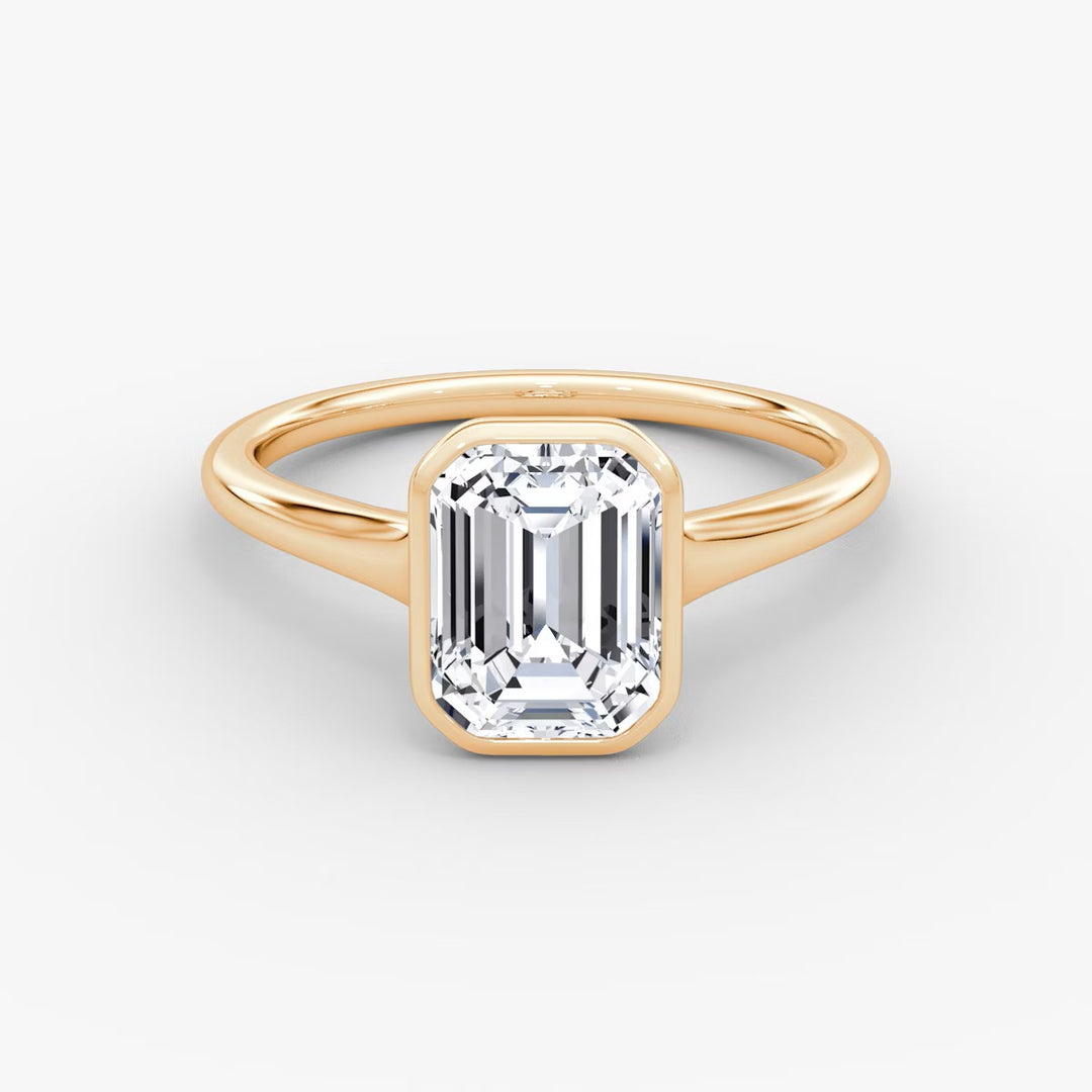 Emerald Cut - Bezel Ring