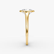 Oval Cut - Bezel Ring - 14 K Gold