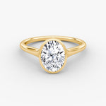 Load image into Gallery viewer, Oval Cut - Bezel Ring - 14 K Gold
