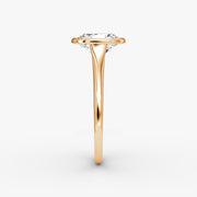 Oval Cut - Bezel Ring - 18 K Gold