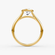 Pear Cut - Bezel Ring - 14 K Gold