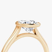 Pear Cut - Bezel Ring - 18 K Gold