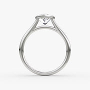 Pear Cut - Bezel Ring - 18 K Gold