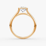 Load image into Gallery viewer, Radiant Cut - Bezel Ring - 14 K Gold
