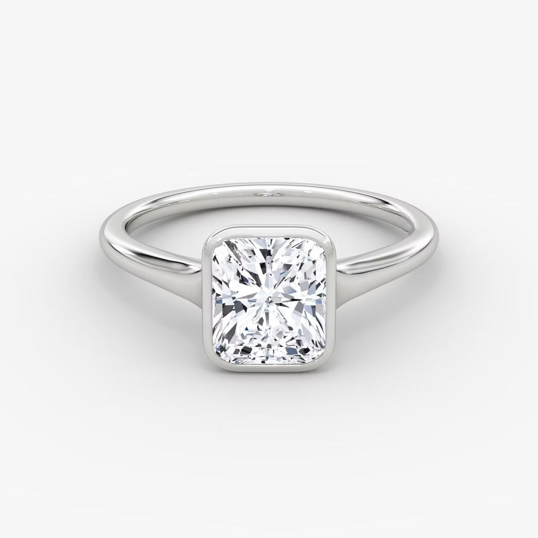 Radiant Cut - Bezel Ring