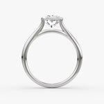 Load image into Gallery viewer, Radiant Cut - Bezel Ring - 18 K Gold
