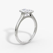 Radiant Cut - Bezel Ring - 14 K Gold